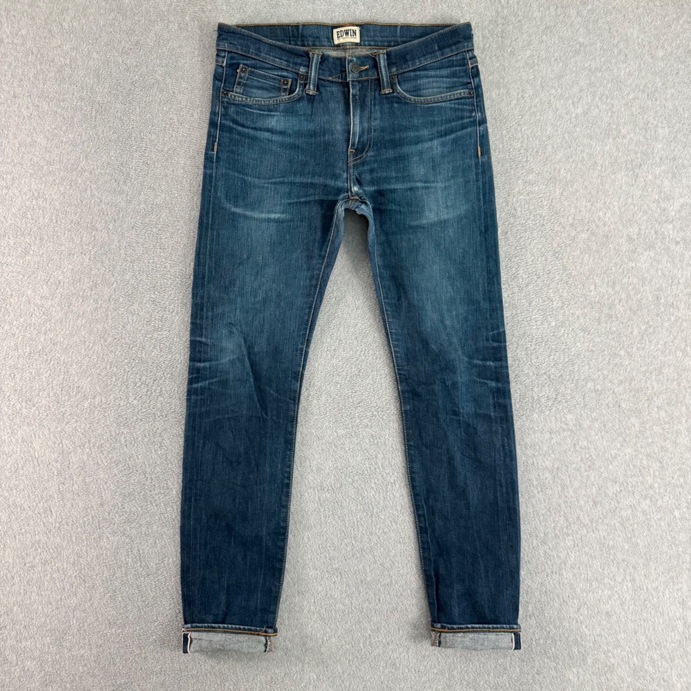 Edwin ED-88 Super Slim Jeans Mens 32x32 Japanese Redline Selvedge Denim Blue